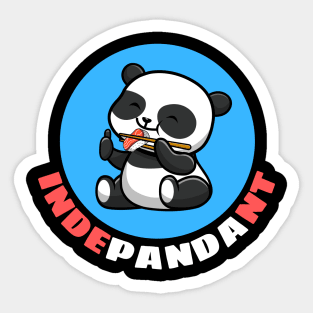 Indepandant | Cute Panda Pun Sticker